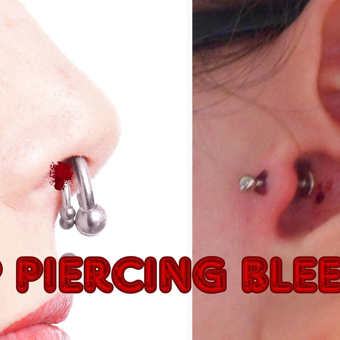 First aid guide to stop piercing bleeding.