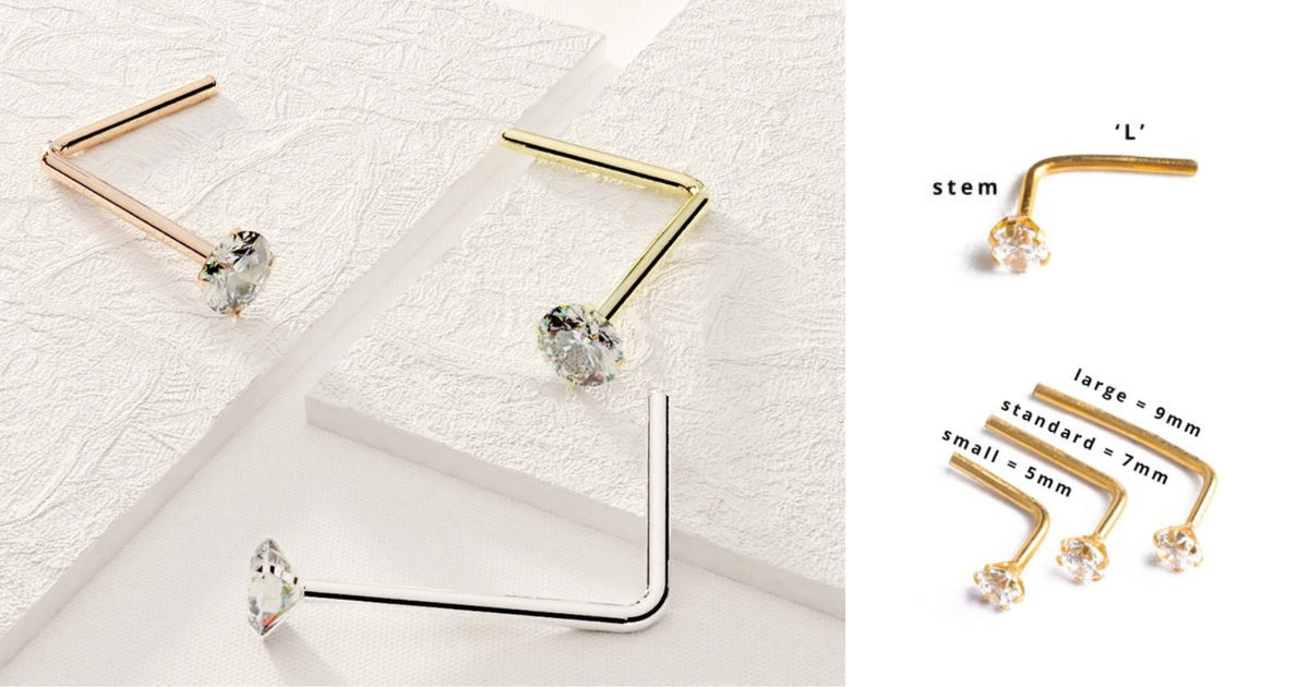 Comfort and Style with L-Shaped Nose Studs