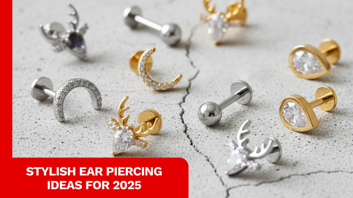 image of a surface with multiple flat back piercings