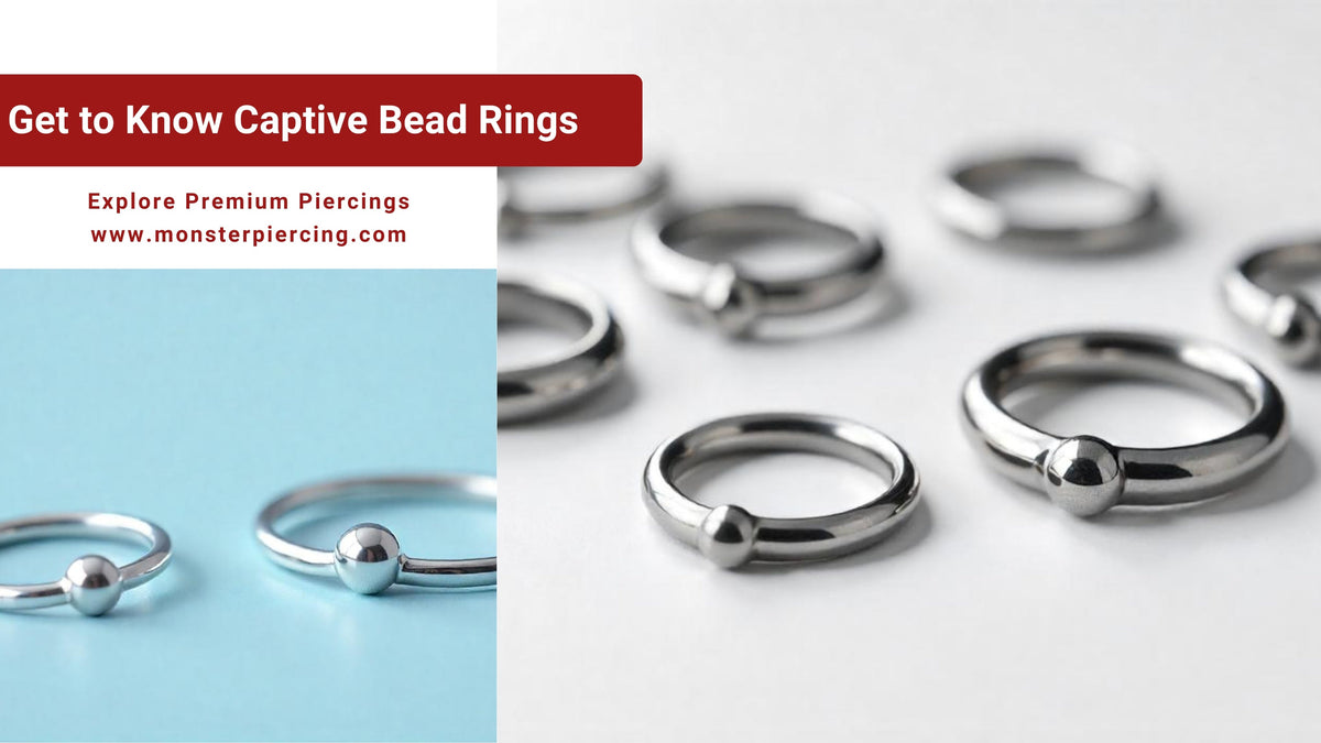 A stylish captive bead ring with a secure bead closure, perfect for various piercings.