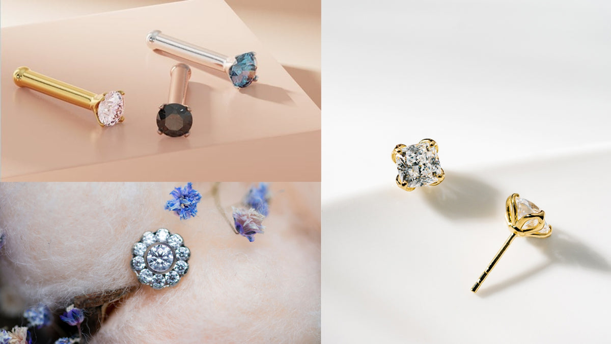 A Look at the Piercings with Coloured Diamonds 