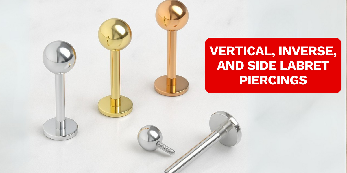 Gold Inverted Labret A Guide to Vertical, Inverse, and Side Labret Piercings — Monster Piercing