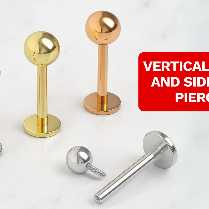 A banner with labret piercing in display with blog title 