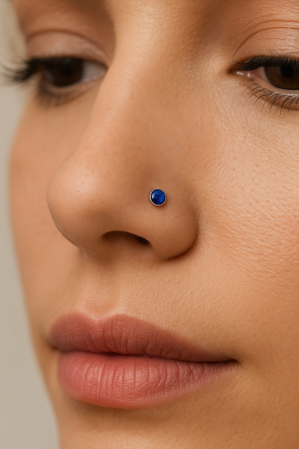 Silver Straight Nose Studs