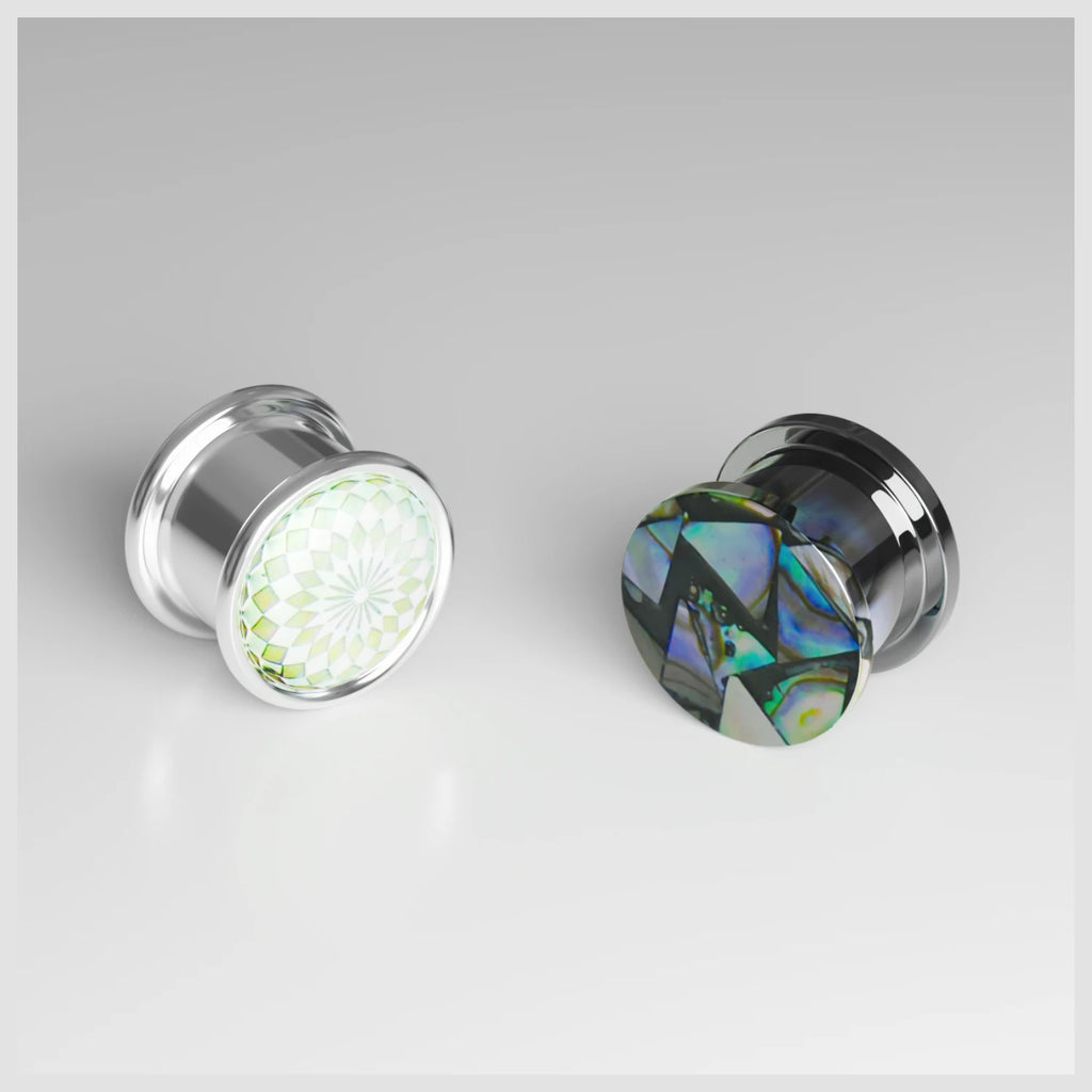 Tunnel D'oreille 2 Pièces En Acier Inoxydable - Écarteur De 6 à 16mm Avec Plug Croix Argenté - Homxi
