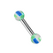 316L Surgical Steel Tongue Barbell with Threaded UV Balls (Pack of 10)