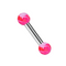 316L Surgical Steel Tongue Barbell with Neon Marble UV Balls (Pack of 10)