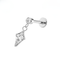 G23 Titanium Round & Kite CZ Drop Threadless Flatback Stud