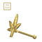 10K Gold Kugel Cannabis Nasenstecker