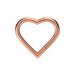 316L Surgical Steel Heart Hinged Segment Clicker Ring - Monster Piercing