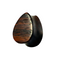 Organic Sono Wood Double Flared Flat Tear drop Saddle Ear Plug
