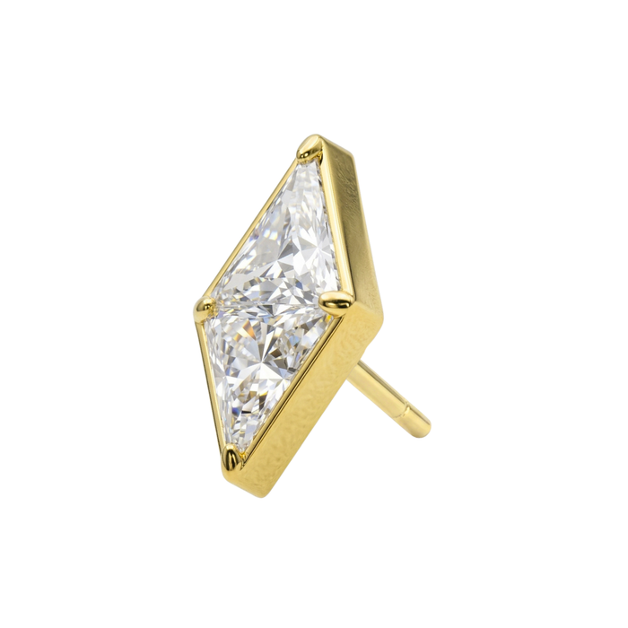 G23 Titanium Geometric Triangle Cluster Threadless Labret Accessory Top Monster Piercing United Kingdom