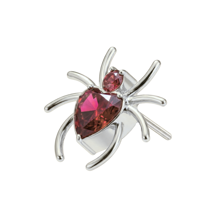G23 Titanium Spider Heart Threadless Accessory Top