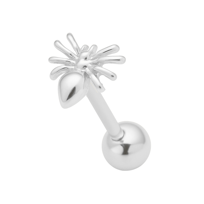 925 Sterling Silver Spider Tongue Ring