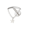 316L Surgical Steel Chain with Star CZ Dangle Hidden Helix Flatback Stud
