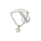 316L Surgical Steel Chain with Round CZ Dangle Hidden Helix Flatback Stud