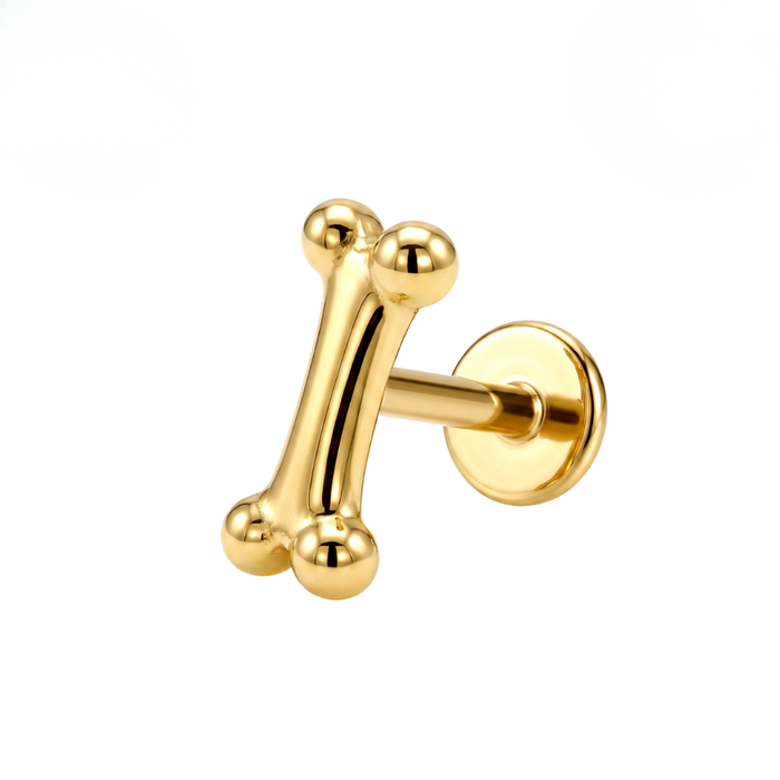 G23 Titanium Mini Bone Threadless Flatback Stud