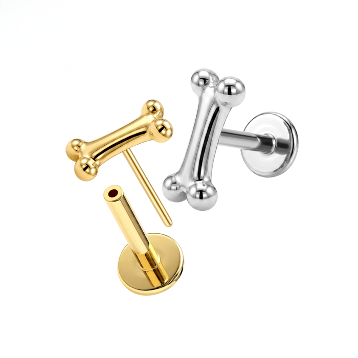 G23 Titanium Mini Bone Threadless Flatback Stud