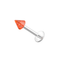 316L Surgical Steel Labret with Transparent Neon UV Cone (Pack of 10)