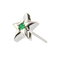 G23 Titanium Green CZ Studded Star Threadless Labret Accessory Top