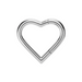 316L Surgical Steel Heart Hinged Segment Clicker Ring - Monster Piercing