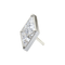 G23 Titanium Geometric Triangle Cluster Threadless Labret Accessory Top