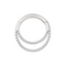 925 Sterling Silver Twisted Double Segment Clicker Ring