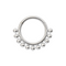 925 Sterling Silver Bead Ball Hinged Segment Clicker Ring