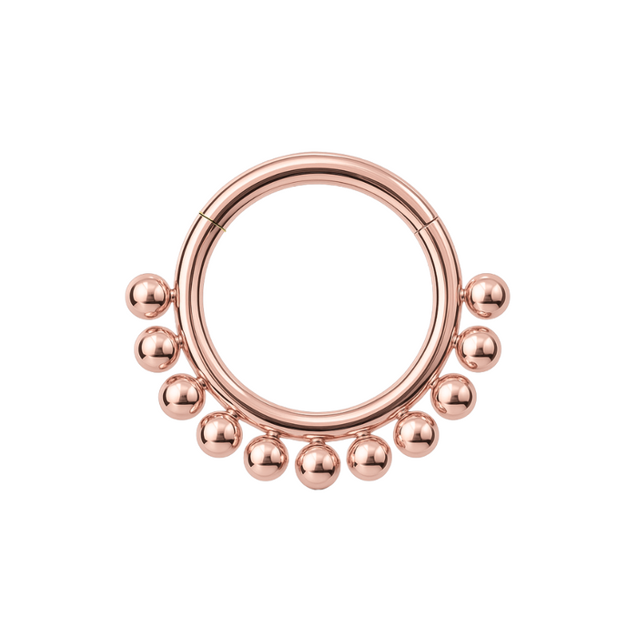 925 Sterling Silver Bead Ball Hinged Segment Clicker Ring - Monster Piercing