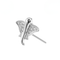 G23 Titanium CZ Stingray Threadless Labret Accessory Top