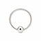 925 Sterling Silver Hinged Segment Clicker Ring with Ball