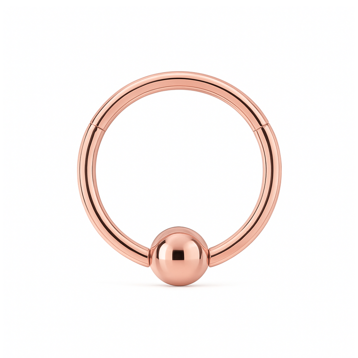 925 Sterling Silver Hinged Segment Clicker Ring with Ball - Monster Piercing