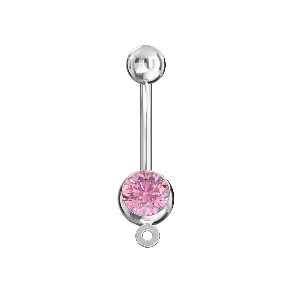Jewelled Belly Bar with Hook Edgy Glamour - Main Image
