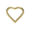 316L Surgical Steel Heart Hinged Segment Clicker Ring