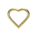 316L Surgical Steel Heart Hinged Segment Clicker Ring - Monster Piercing