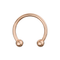 316L Surgical Steel With Rose Gold PVD Horseshoe