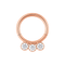 316L Surgical Steel and CZ Studded Hinged Segment Clicker Ring