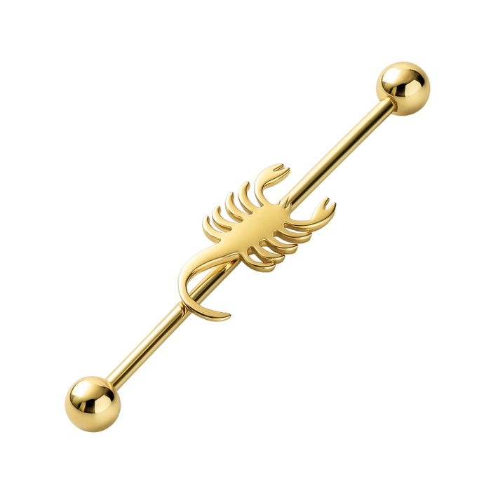316L Surgical Steel Scorpion Industrial Barbell