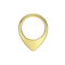 G23 Titanium Teardrop Flat Hinged Segment Clicker Ring