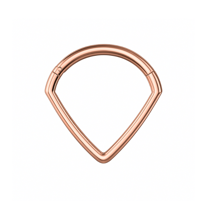 925 Sterling Silver Chevron Segment Clicker Ring