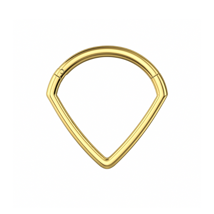 925 Sterling Silver Chevron Segment Clicker Ring