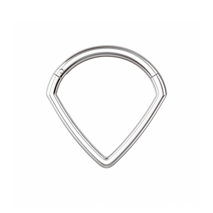 925 Sterling Silver Chevron Segment Clicker Ring