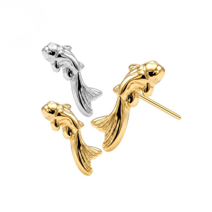 G23 Titanium Fancy Koi Fish Threadless Labret Accessory Top