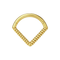 925 Sterling Silver Twisted V-Shape Hinged Braided Segment Clicker Ring
