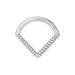 925 Sterling Silver Twisted V-Shape Hinged Braided Segment Clicker Ring - Monster Piercing
