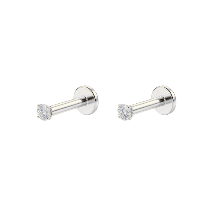 14K Gold with Lab Grown Diamond Jewelled Push Fit Top