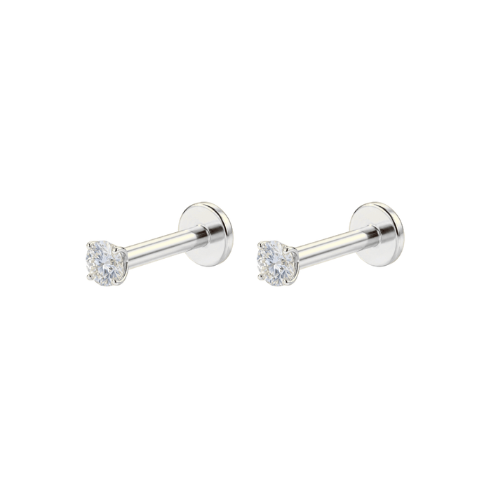 14K Gold with Lab Grown Diamond Jewelled Push Fit Top