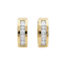 14K Gold Channel-Set Princess-Cut CZ Huggie Earrings