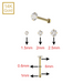 14K Gold Claw-Set Moissanite Nose Stud - Monster Piercing
