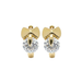 Gold bow cubic zirconia earrings